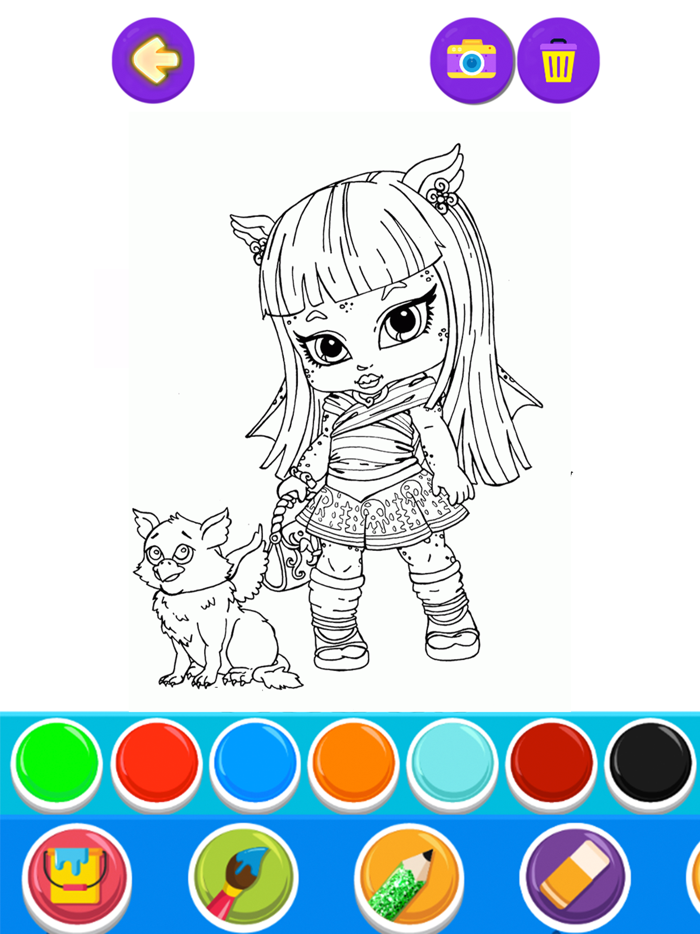 Monster Girl Coloring Book