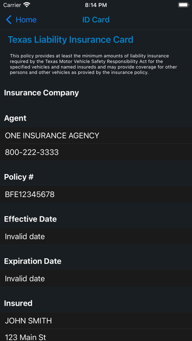 BreckGen Auto Insurance Screenshot