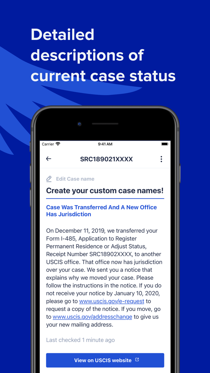 VisaLex USCIS Case Tracker