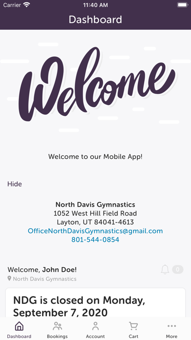 North Davis Gymnastics Screenshot