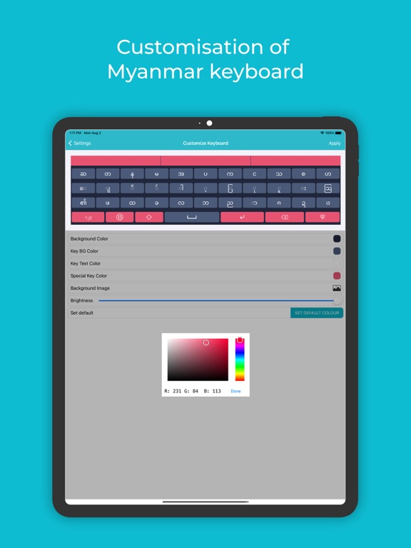 Myanmar Keyboard : Translator iPad screenshot 7 - Utilities app