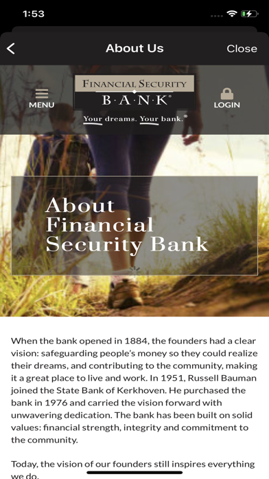 Financial Security Bank Mobile Screenshot