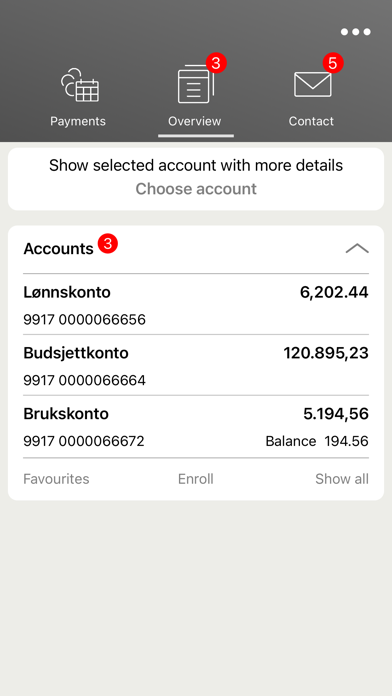 Drangedal Sparebank Bedrift. Screenshot
