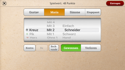 Skat Liste Screenshot