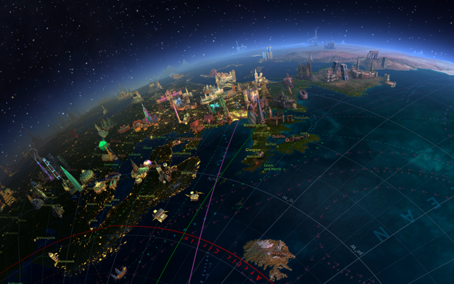 Captura de pantalla 3D de la Terra