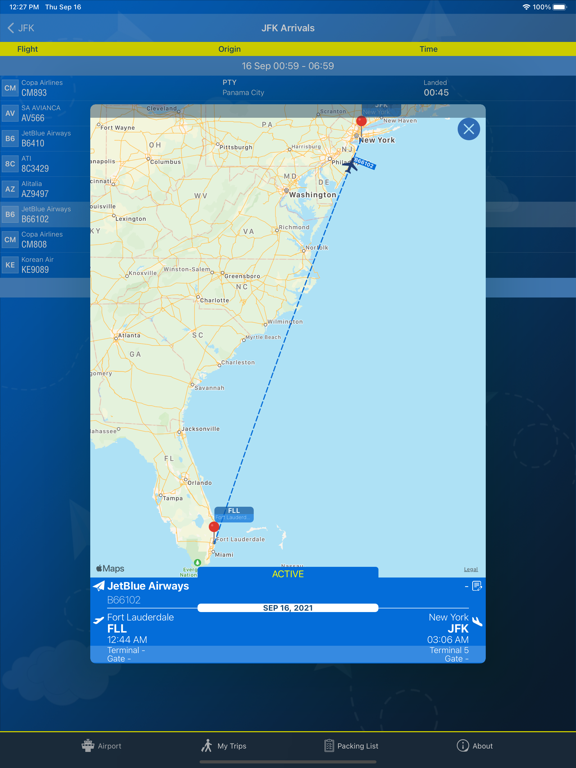 Screenshot #6 pour Kennedy Airport Info + Radar