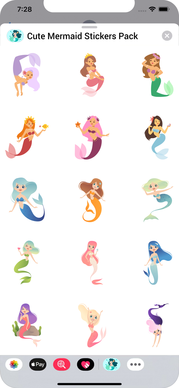 Cute Mermaid Stickers Pack