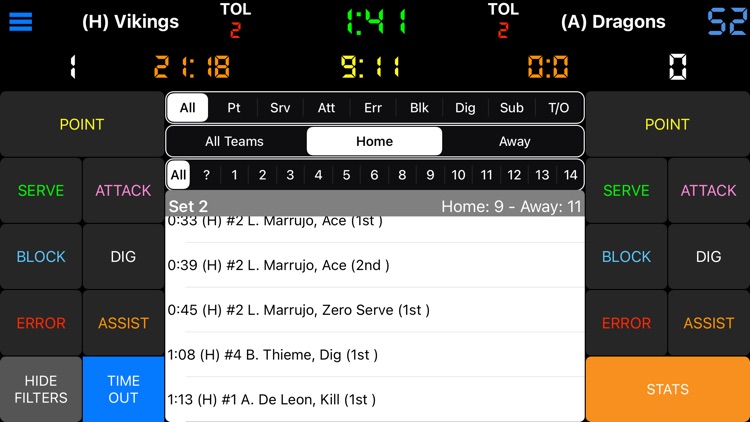 Volleyball Scorebook + Stats