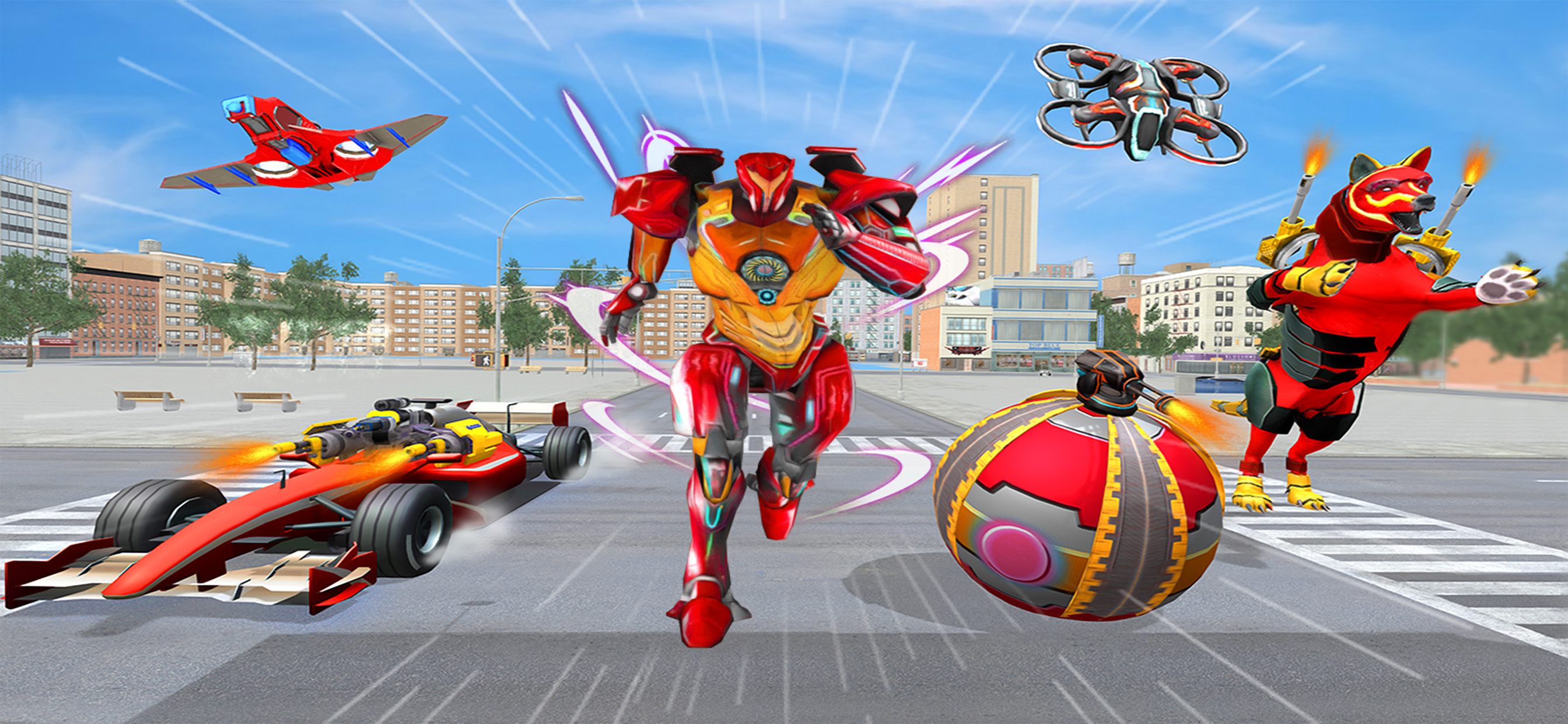 Angry Wolf Robot Battle Game
