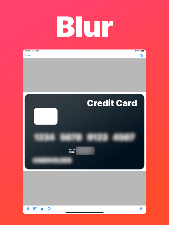 Photo Censor - Pixelate & Blur iPad screenshot 4 - Utilities app