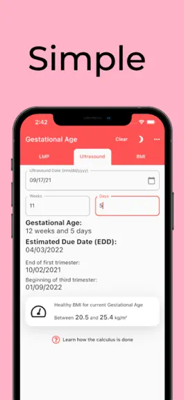 Game screenshot Gestational Age (baby's age) apk
