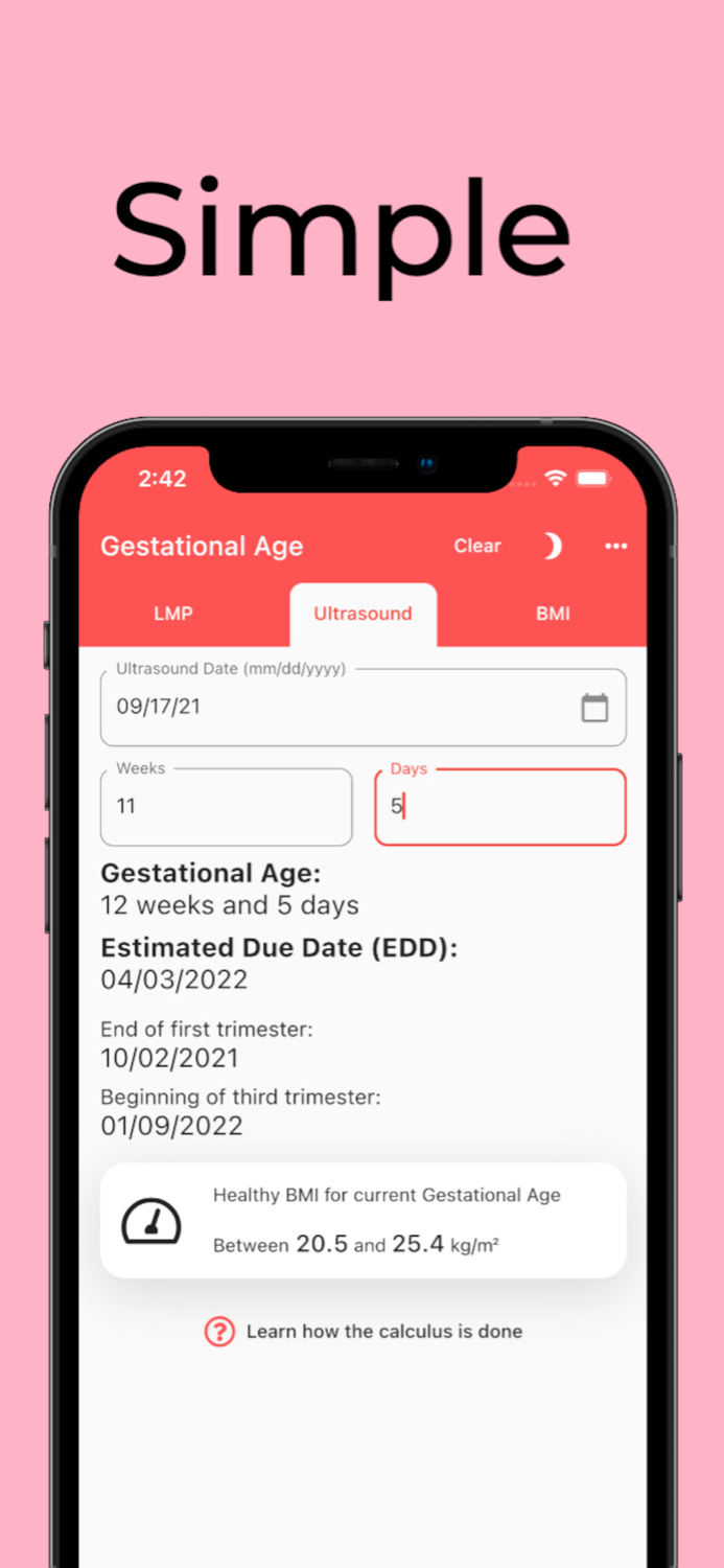 Gestational Age babys age