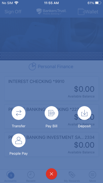 Bankers Trust M+ Personal Screenshot