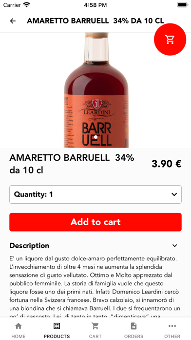 Leardini Liquori Shop Screenshot