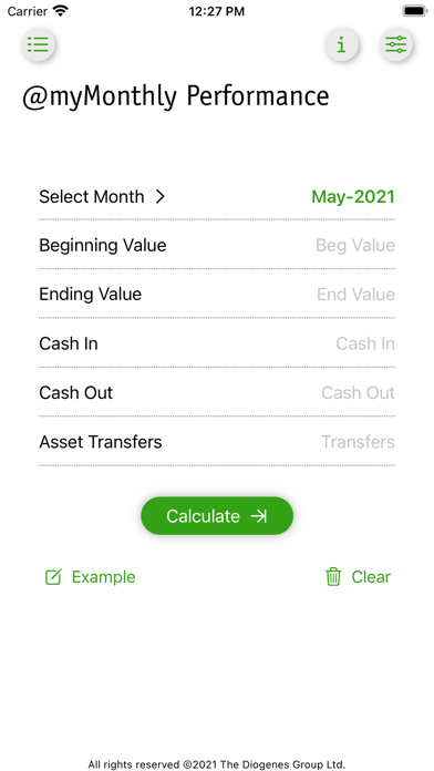 myMonthly Results Screenshot