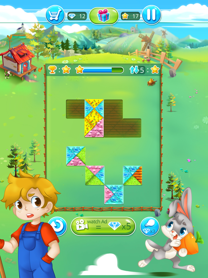 Happy Farm fields puzzle
