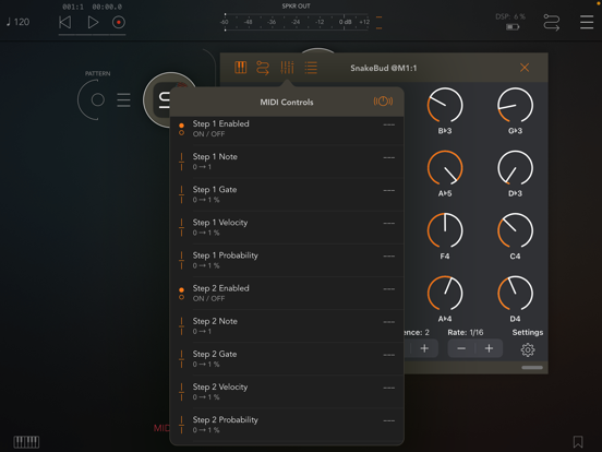SnakeBud - AUv3 MIDI Sequencer iPad app afbeelding 4