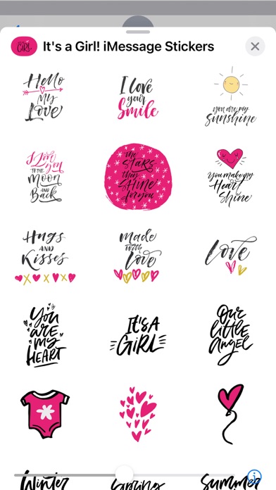 It's a Girl! iMessage Stickers Screenshot