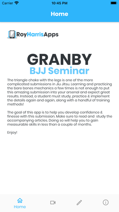 Granby BJJ Seminar Screenshot