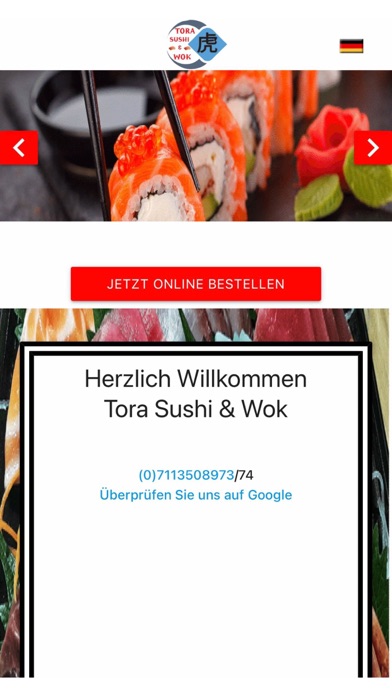 Tora Sushi & Wok Screenshot