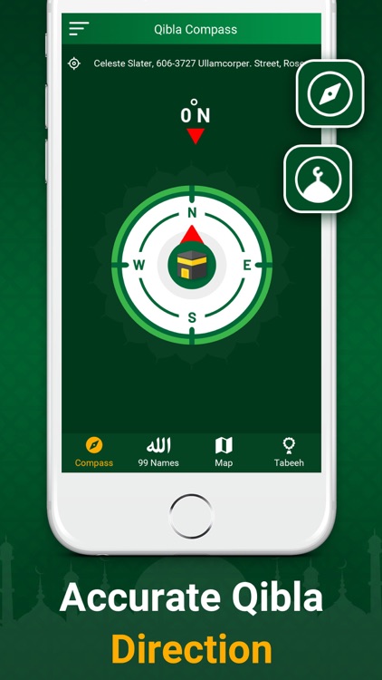 Qibla Compass Direction
