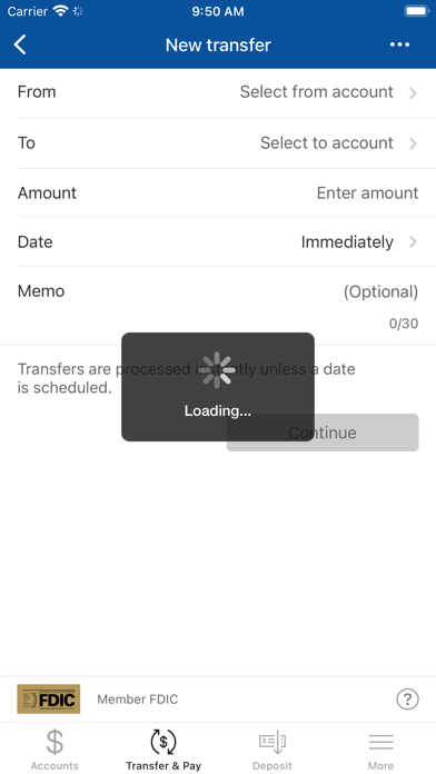 Reliance Bank Mobile Banking Screenshot
