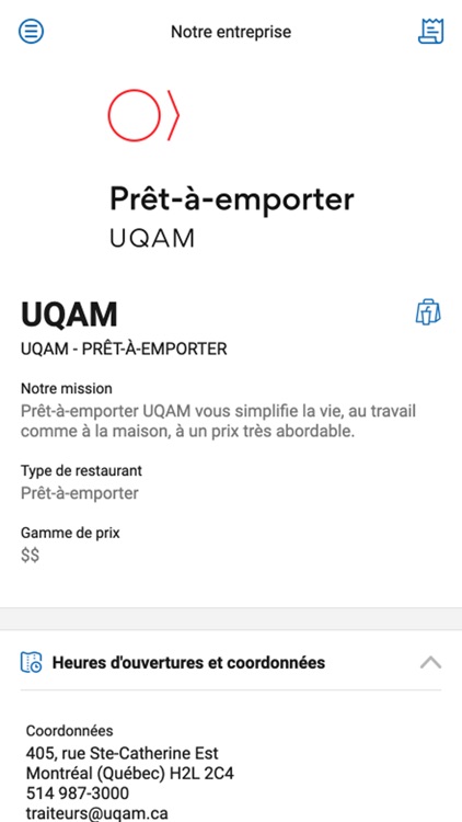 Prêt-à-emporter UQAM