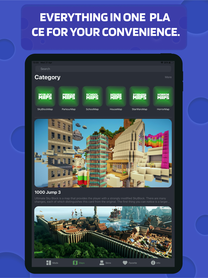 Skins Mods Maps for Minecraft