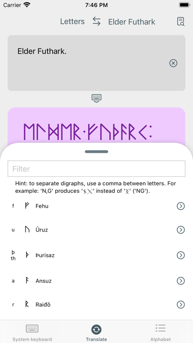 Write in Runic Screenshot