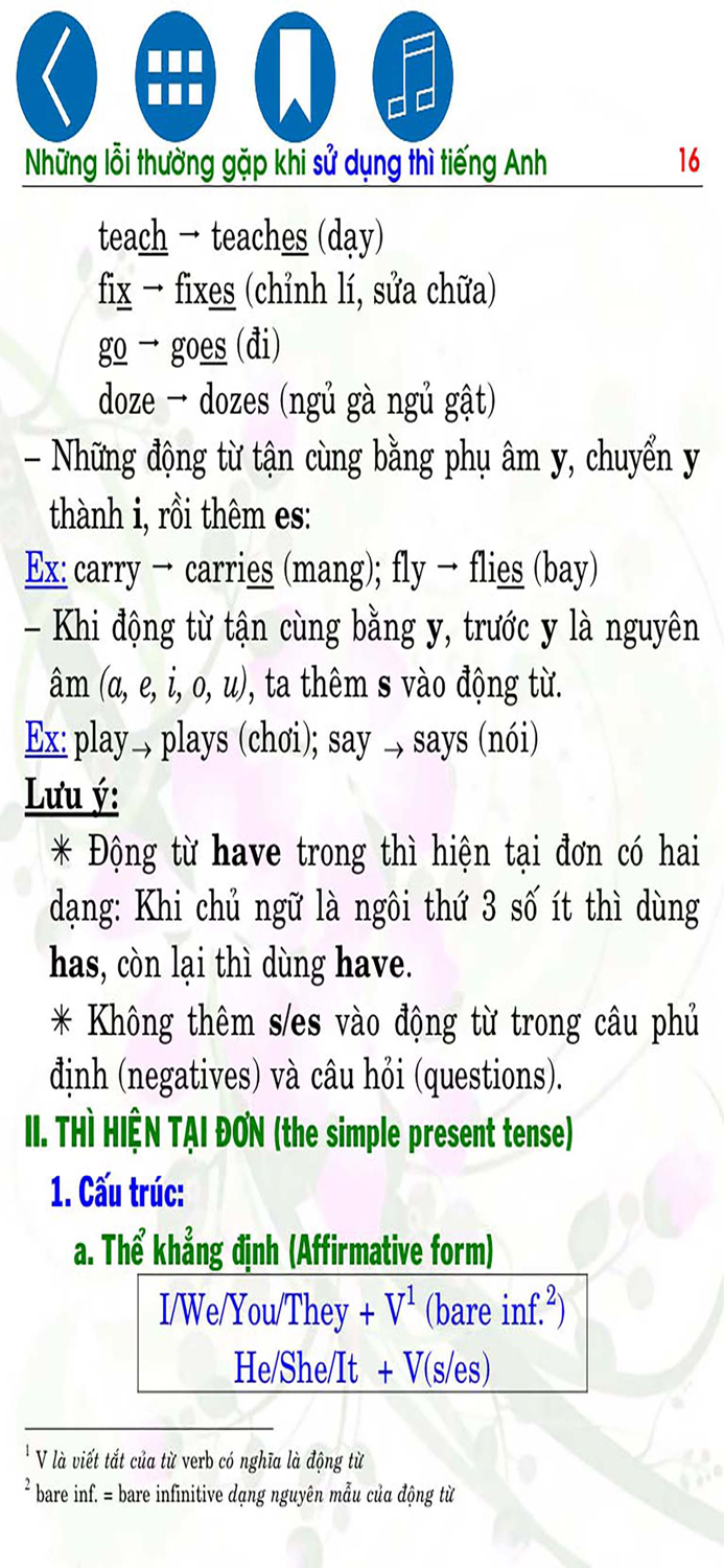 Lỗi thường gặp khi sử dụng thì