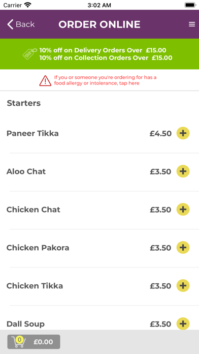 Asiana Restaurant Screenshot