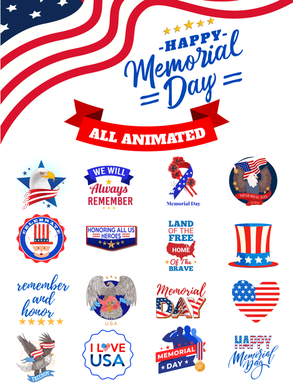 Screenshot #4 pour Memorial Day: Stickers