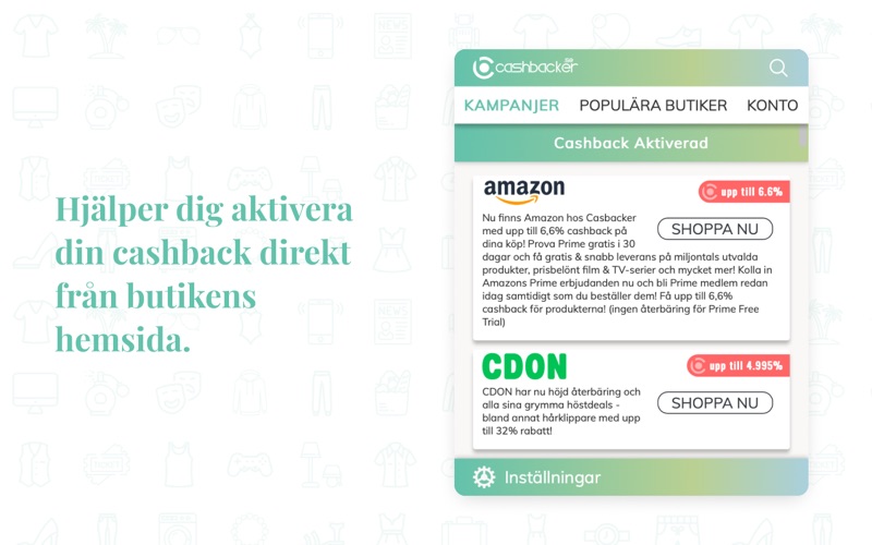 Screenshot #2 pour Cashbacker-assistenten