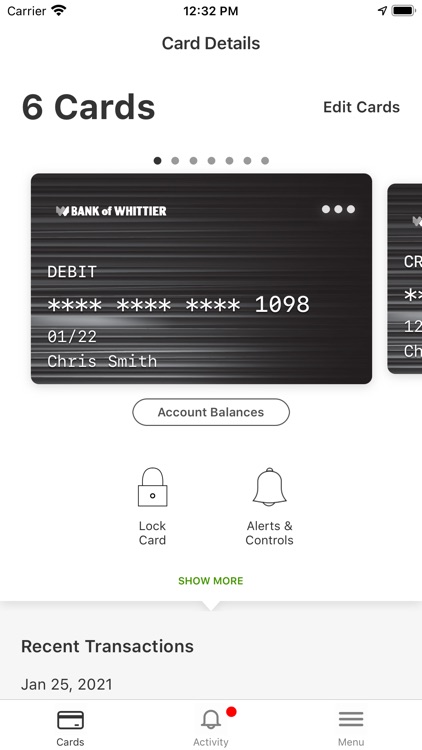 Bank of Whittier Secure Card