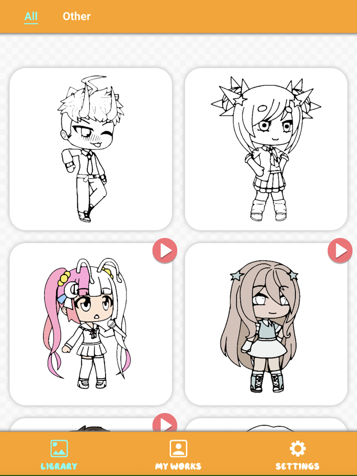 Princess Gacha ARTS Coloring