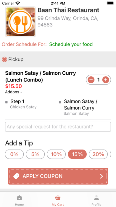 Baan Thai Restaurant Screenshot