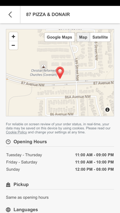 87 Pizza & Donair Screenshot