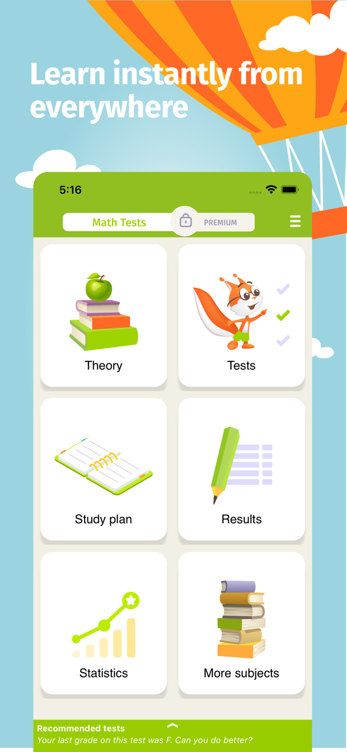 Math Tests - learn mathematics