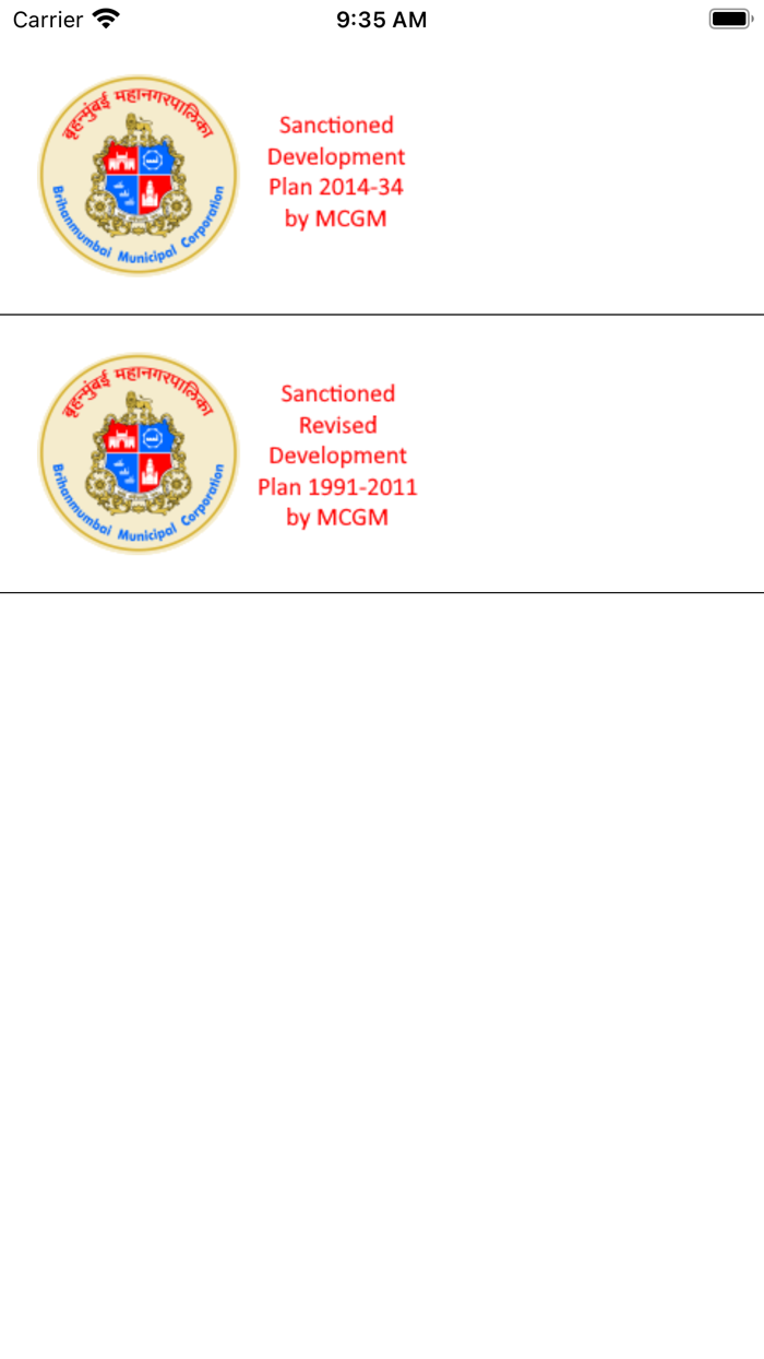 MCGM Development Plan