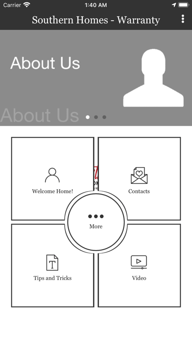 Southern Homes - Warranty Screenshot