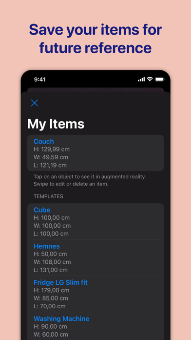 Will-It-Fit AR Measurement Screenshot