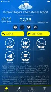 buffalo airport info + radar iphone screenshot 1
