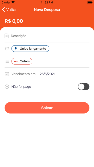 FinApp - Finanças Pessoais Screenshot