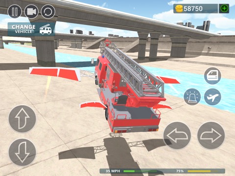 Fire Truck Flying Carのおすすめ画像2