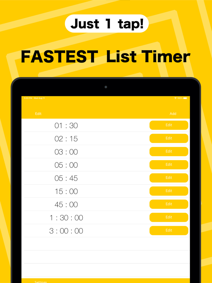 Fast List Timer