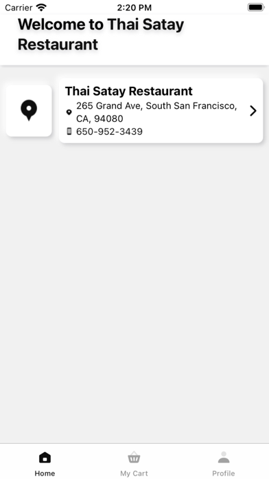 Thai Satay Restaurant Screenshot