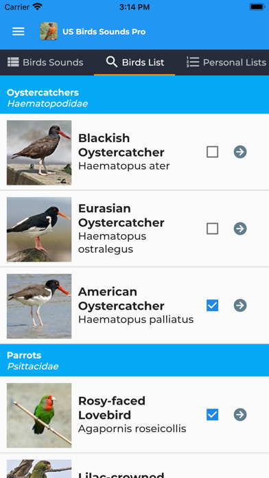 American Birds Sounds Pro Screenshot