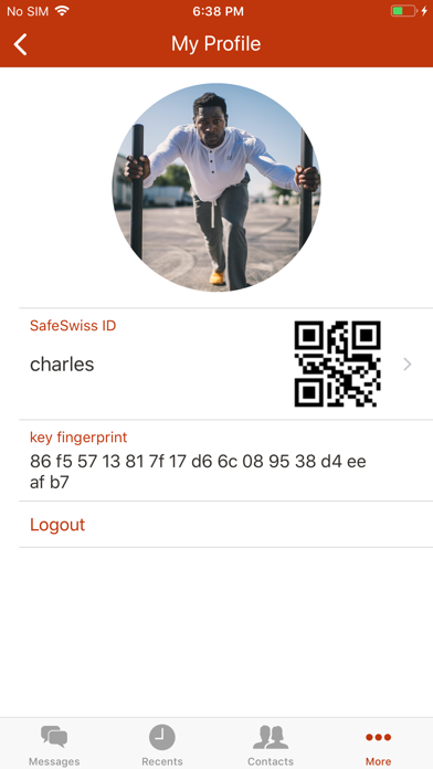 SafeSwiss® Encrypted Messenger Screenshot
