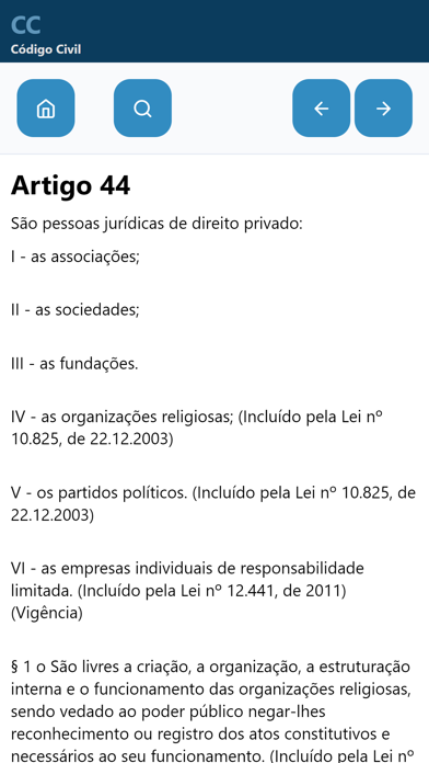 Código Civil - SLEX Screenshot