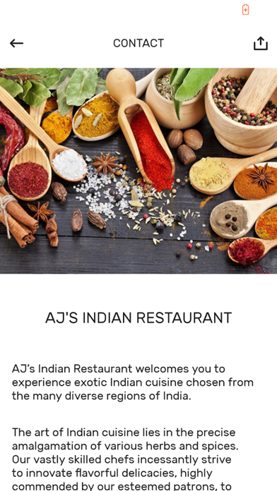 AJ's Indian Restaurant Screenshot